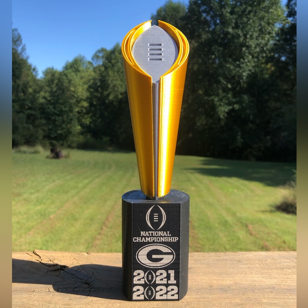 10 inch Georgia Bulldog 2021/2022 National Championship collectors trophy